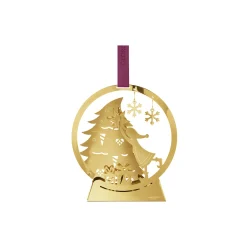 2025 Juleornament Snøkule, gull