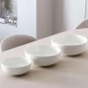 Afina salat skål, hvit