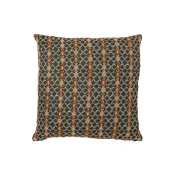 Anniken stripe pute 60x60, brown/rust