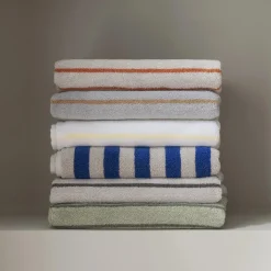 ARTO Badehåndkle tynne striper, desert sage/agave green