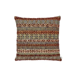 Astrid stripe pute 50x50, rust/green