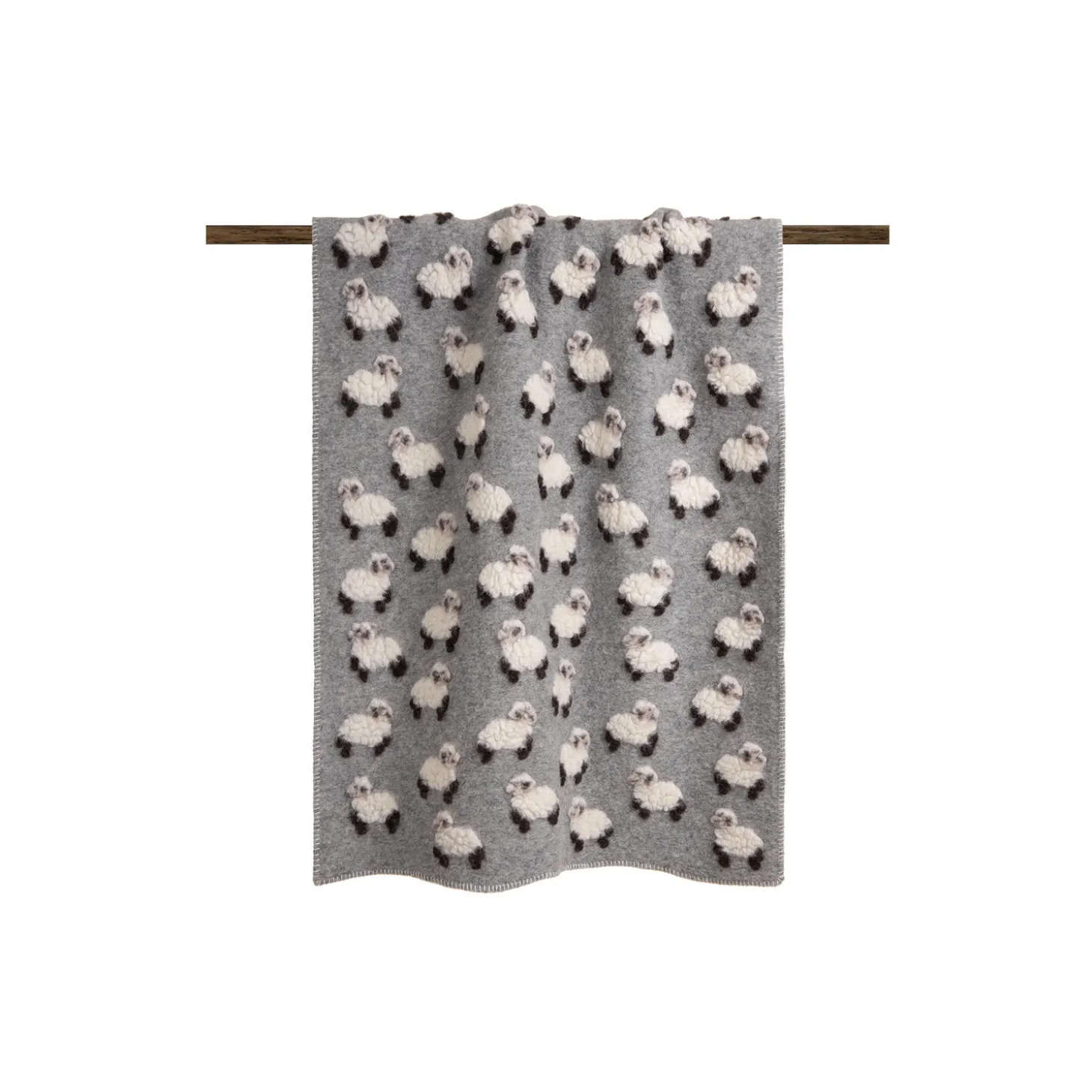 Baby Sweet Lamb Wool pledd, grey