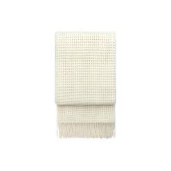 Basket pledd, off white