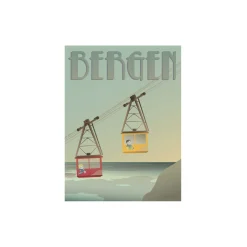 Bergen Bryggen plakat, 40x30 cm