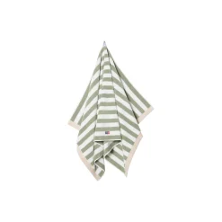 Block Striped håndkle, vintage green/white/moonbeam