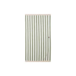 Block Striped håndkle, vintage green/white/moonbeam