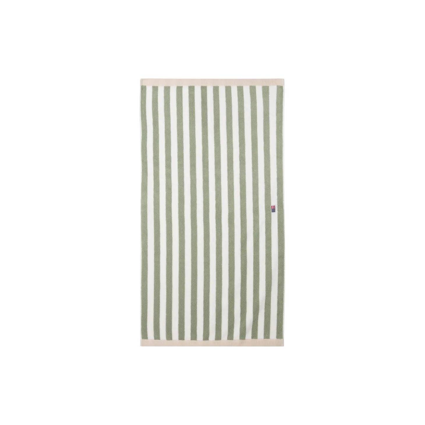 Block Striped håndkle, vintage green/white/moonbeam