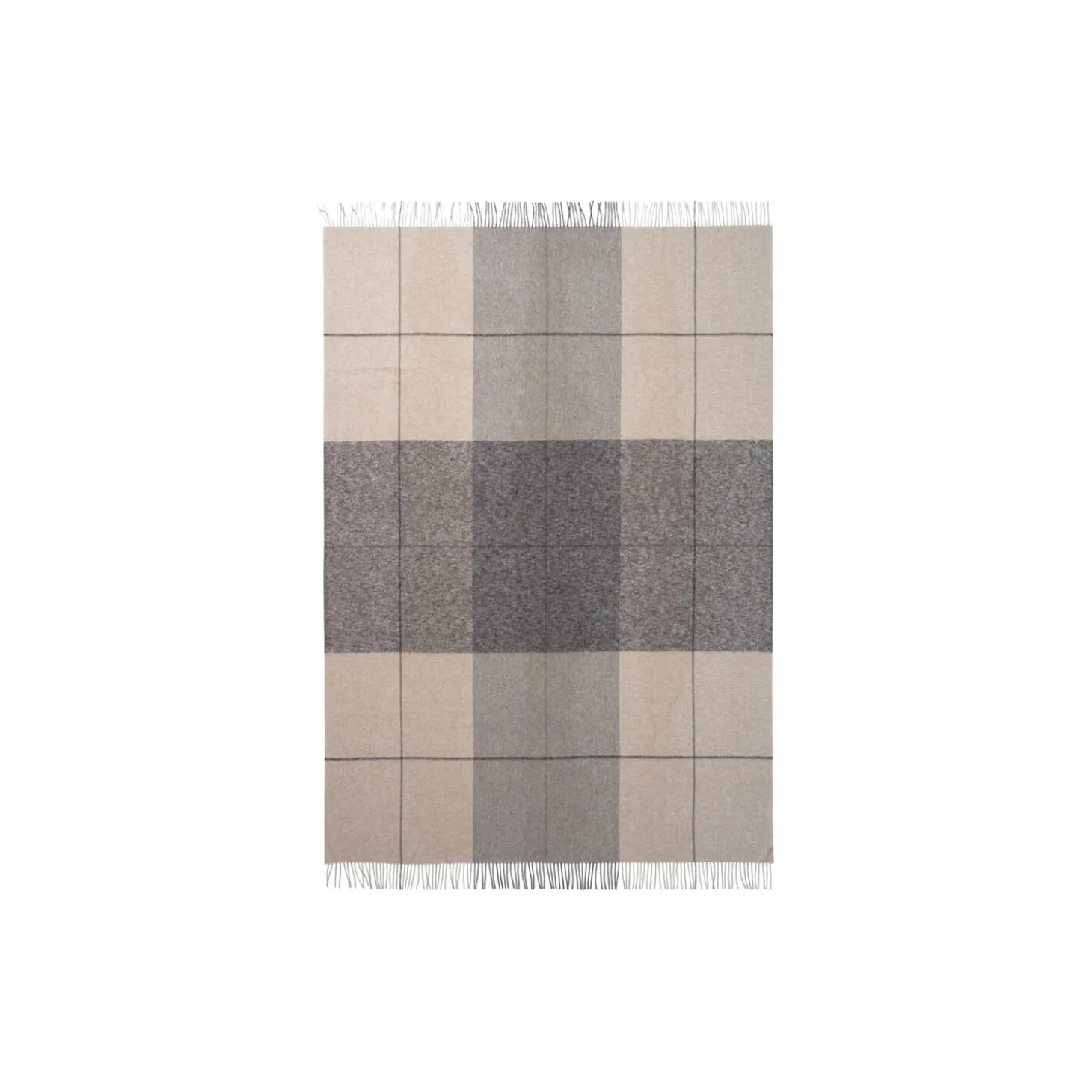 Blocks pledd, beige