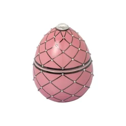 Bois de Russie duftlys egg, rose silver stripes