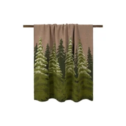 Bosco Verde Easy Boiled Wool pledd, green/brown