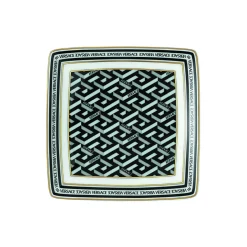 Bowl 9 cm square flat, signature black