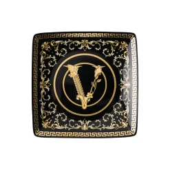 Bowl 12 cm square flat, virtus gala black