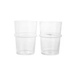 Boya Høyt glass 2 stk., clear with bubbles