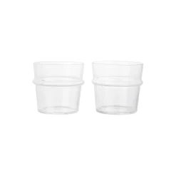 Boya Lavt glass 2 stk., clear with bubbles
