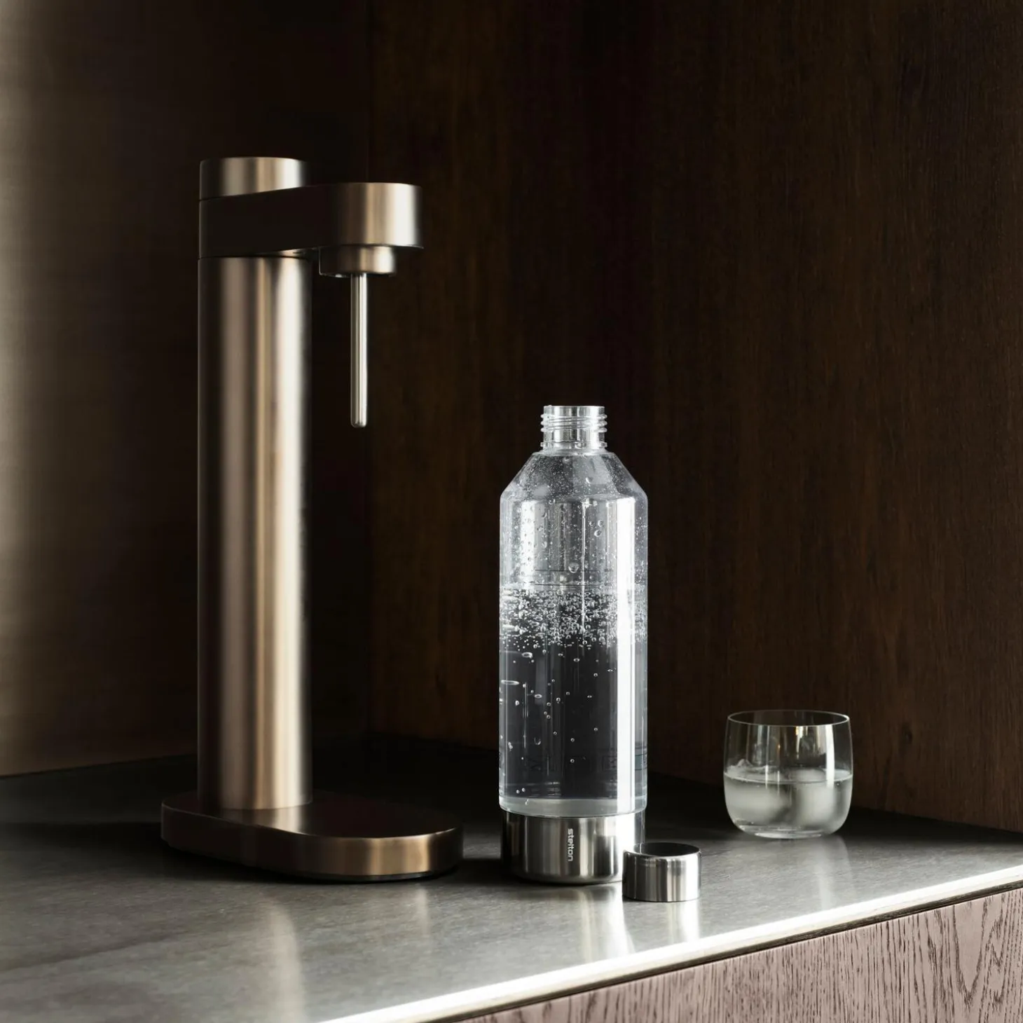 Brus flaske til kullsyremaskin, clear/steel