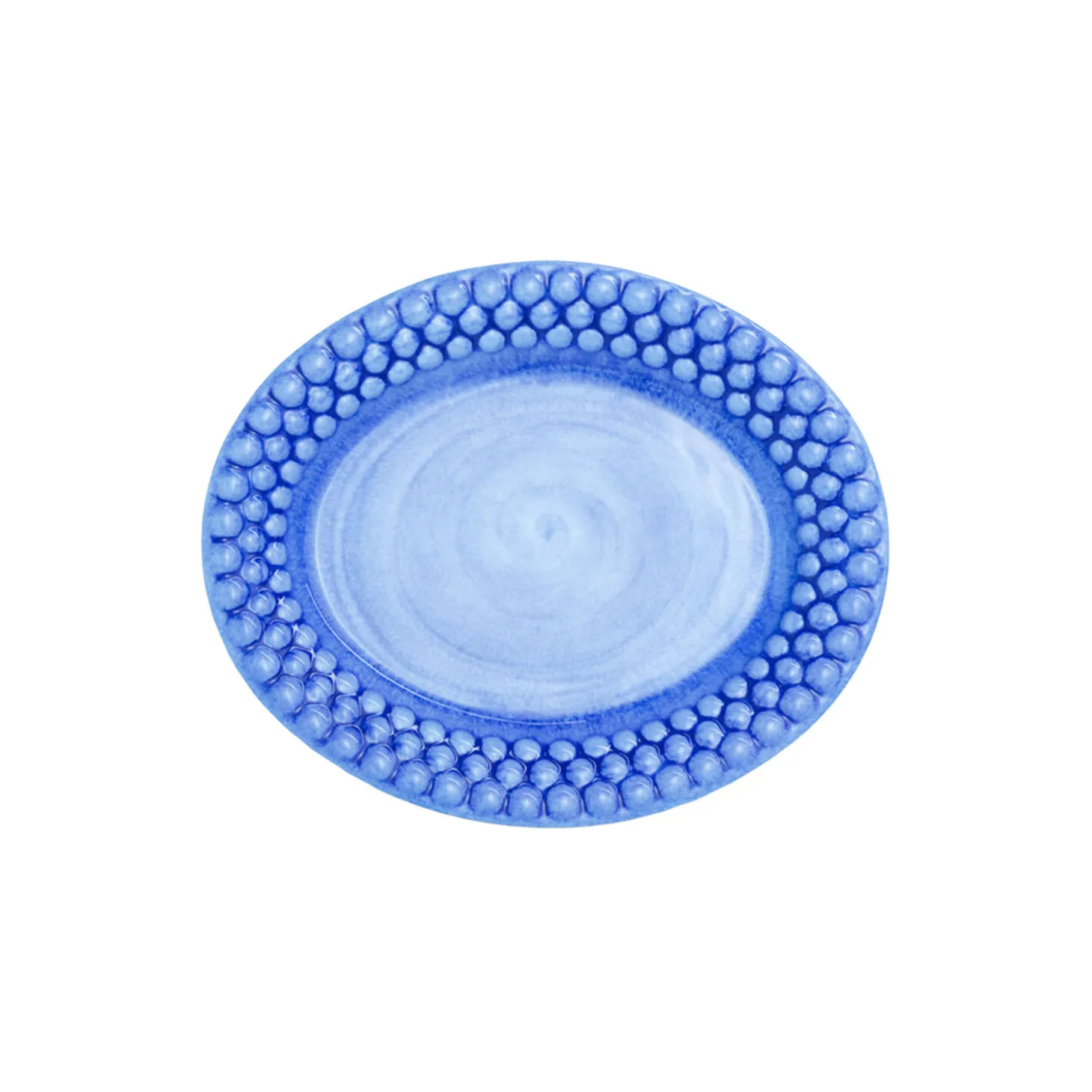 Bubbles tallerken 20x16 cm, light blue