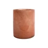 Calore vase/telysholder, rusty red