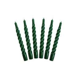 Candles With A Twist lys, glossy green