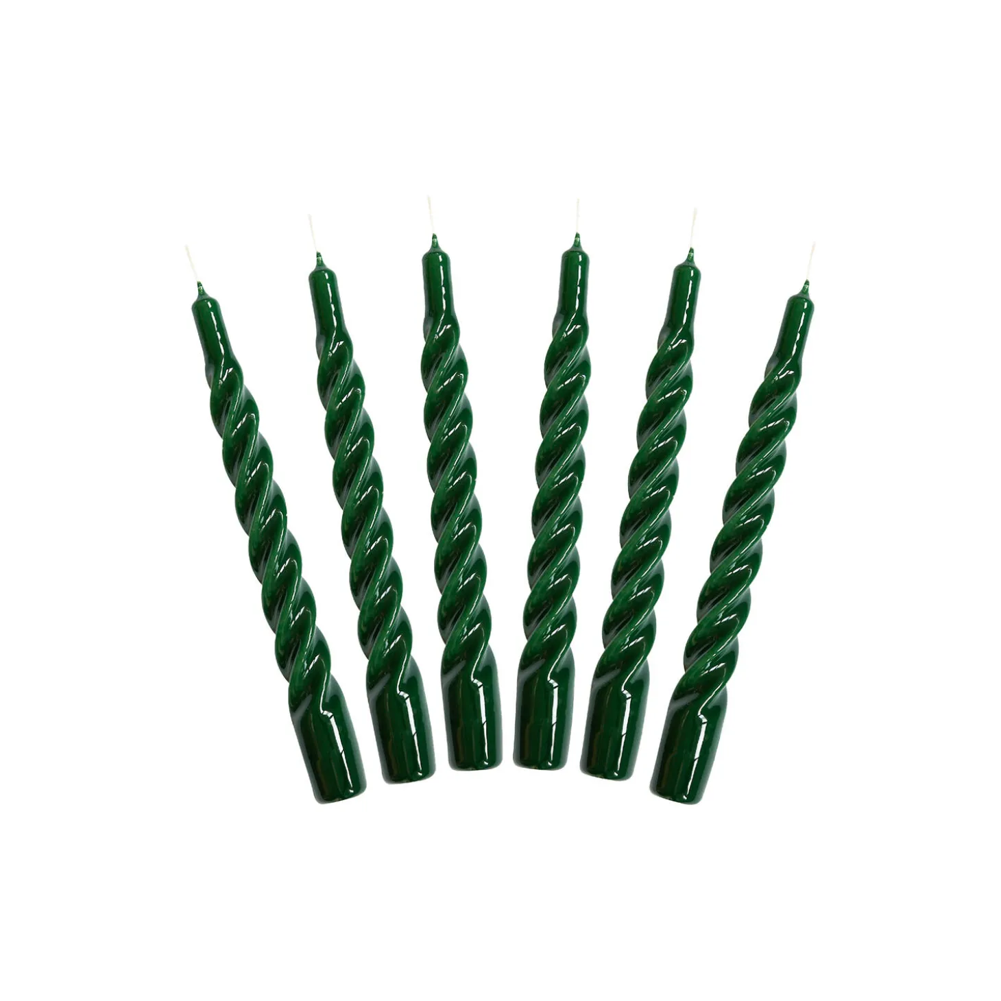 Candles With A Twist lys, glossy green