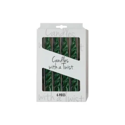 Candles With A Twist lys, glossy green