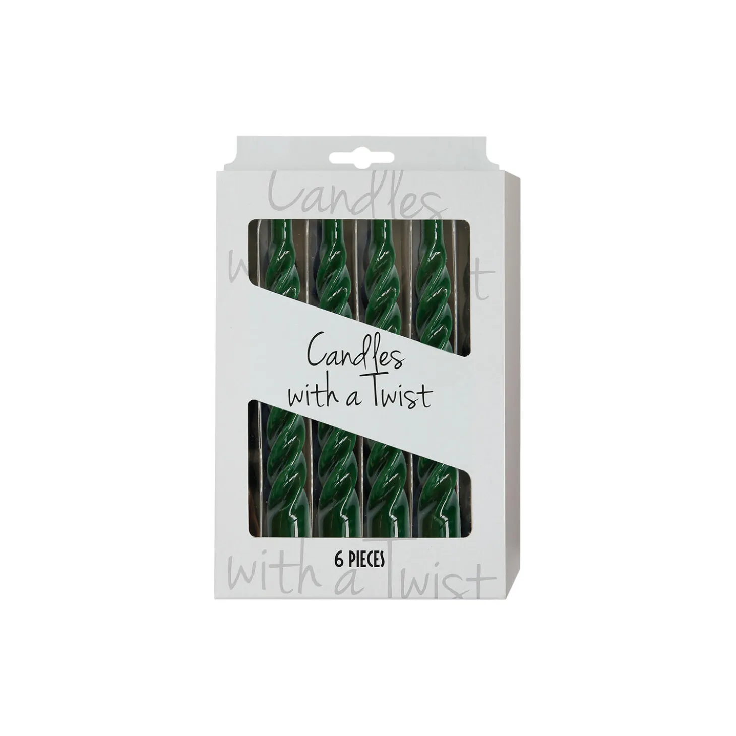 Candles With A Twist lys, glossy green
