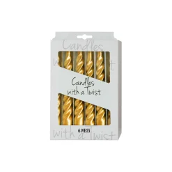 Candles With A Twist lys, gold