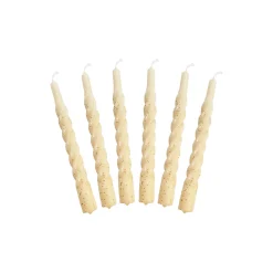 Candles With A Twist lys, white glitter