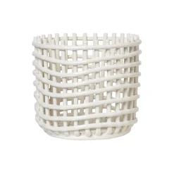 Ceramic Basket Large, off white