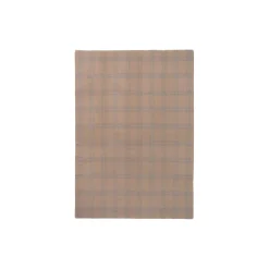 Check pledd, camel/light grey