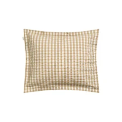 Check Seersucker putetrekk, oat beige
