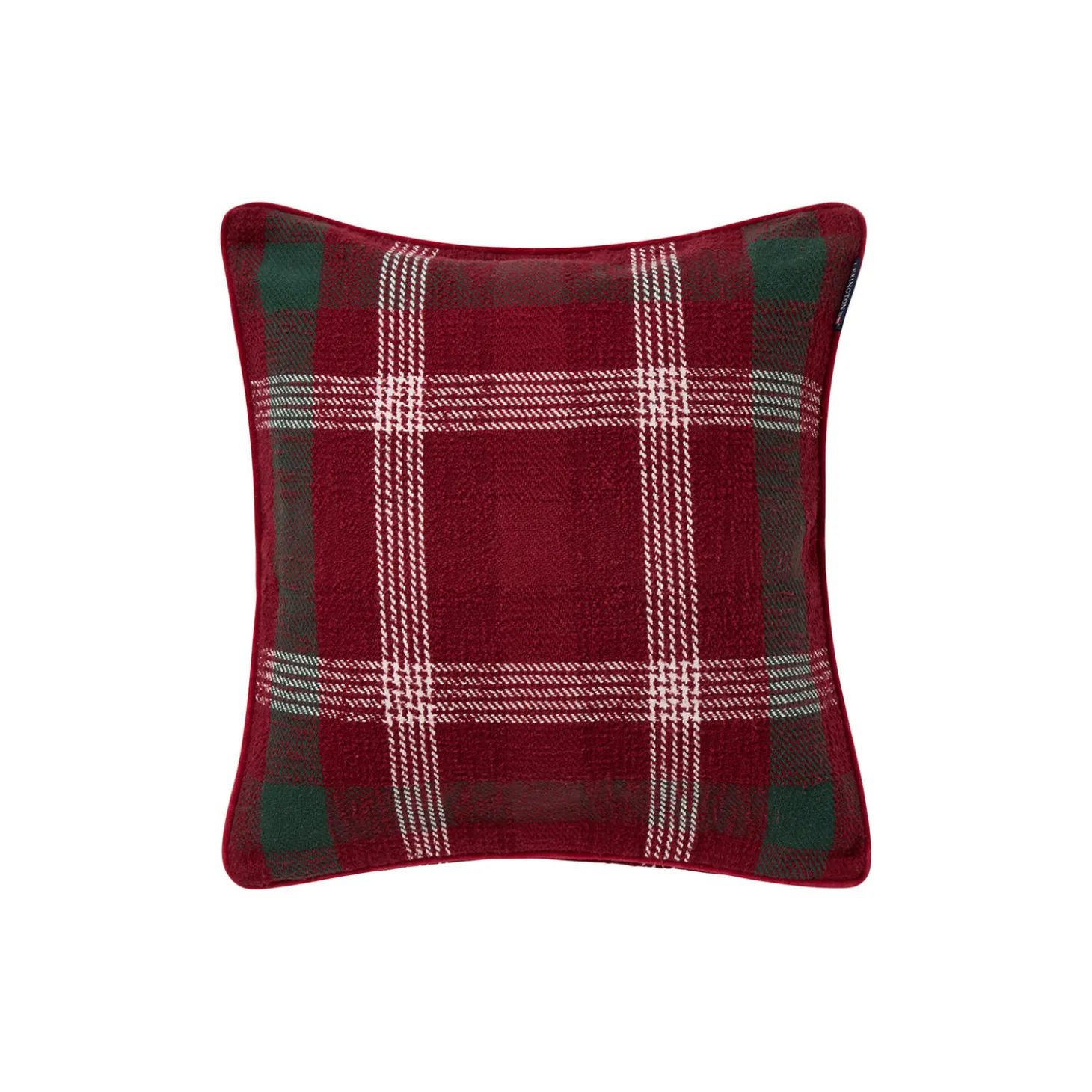 Checked Pillow Cover, red/green/white