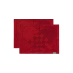 Christmas RUSTIC spisebrikker, deep red