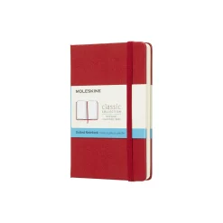 Classic Notebook prikkete sider, skarlagensrød