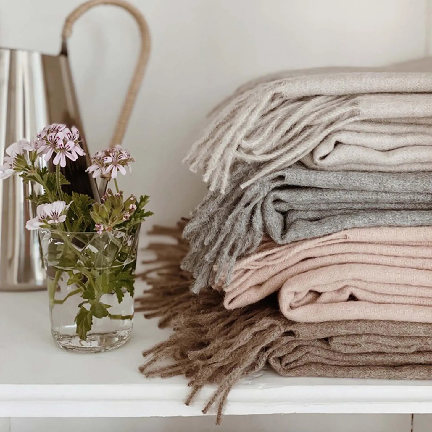 Classic pledd, light grey