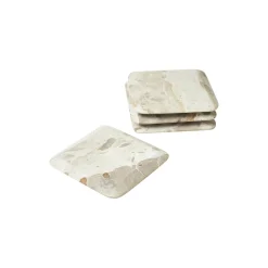 Coaster glassunderlag 4 stk., beige