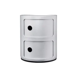 Componibili 2 elementi oppbevaringsbord, silver