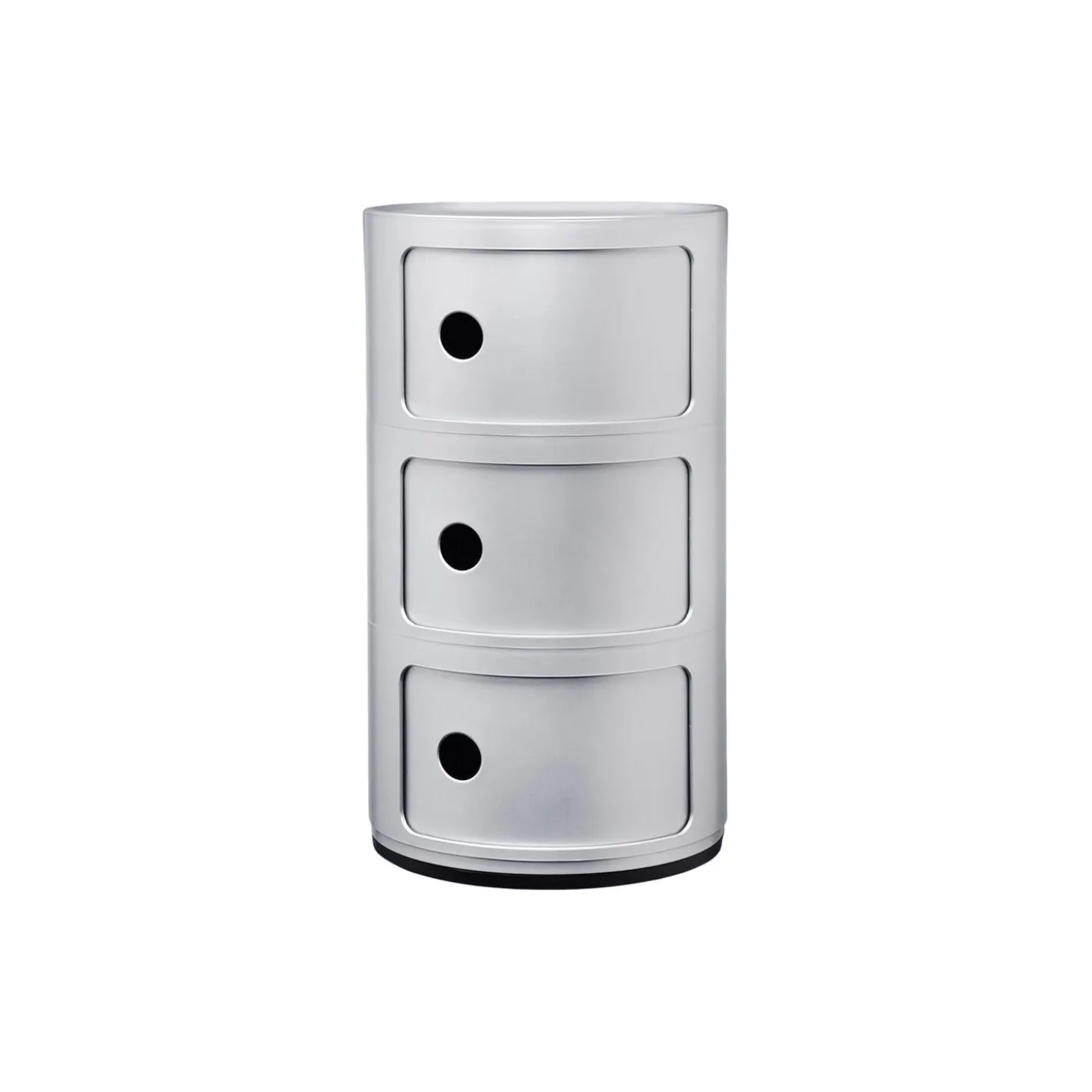 Componibili 3 elementi oppbevaringsbord, silver