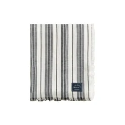 Cotton Linen Yacht Pledd, evening blue