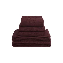 Damask håndkle, dusty wine