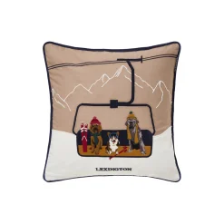 Dog Lift Twill Patch Cover, beige/white multi