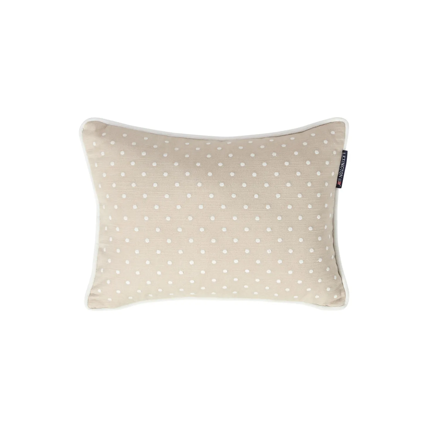Dotted Linen/Cotton pute, beige/white