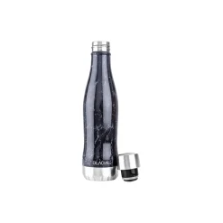 Drikkeflaske, black marble