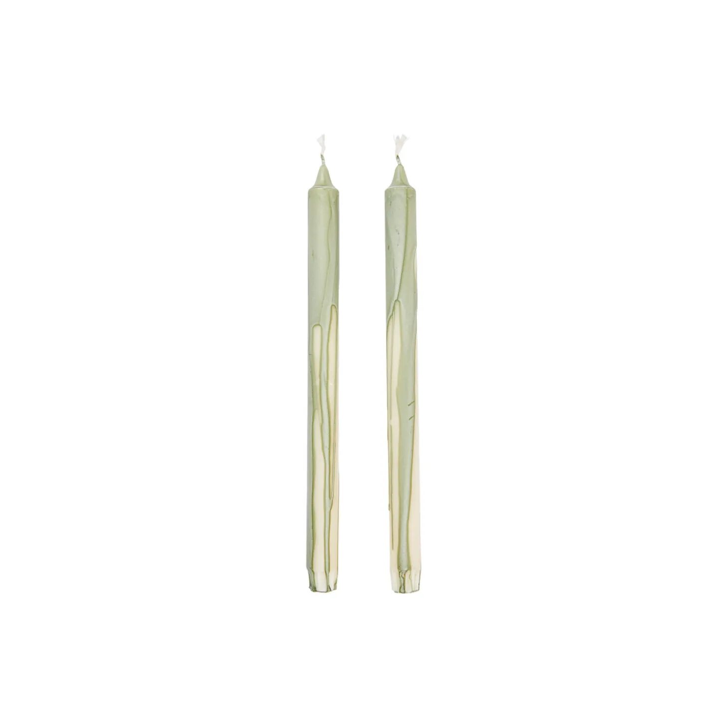 Dryp Stearinlys 2 stk., tea green