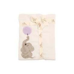 ELEFANTINO Soft bamboo LILLA pledd 75x100cm