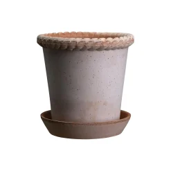 Emilia RAW potte med underfat, rosa