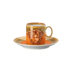 Espresso Cup/Sauc., orange coin