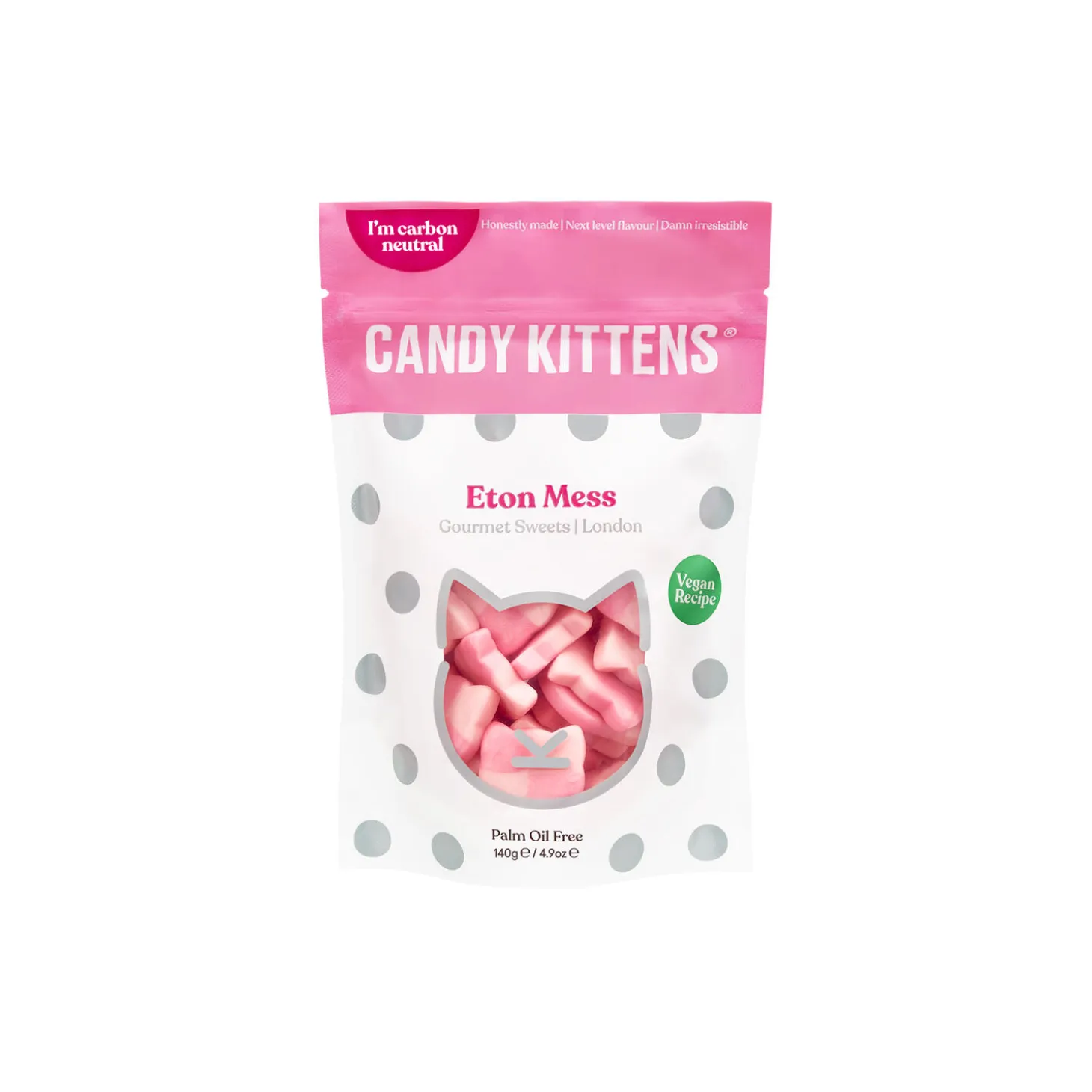 Eton Mess gelefigur, rosa/hvit