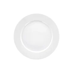 Eventail flat tallerken med fane Ø 28 cm, hvit
