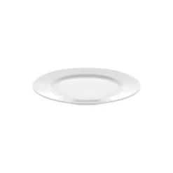 Eventail flat tallerken med fane Ø 22 cm, hvit