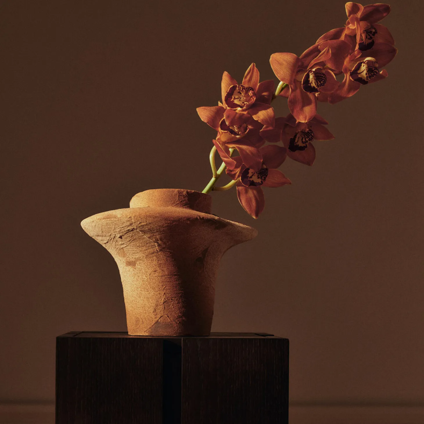 Evio Vase, burnt umber